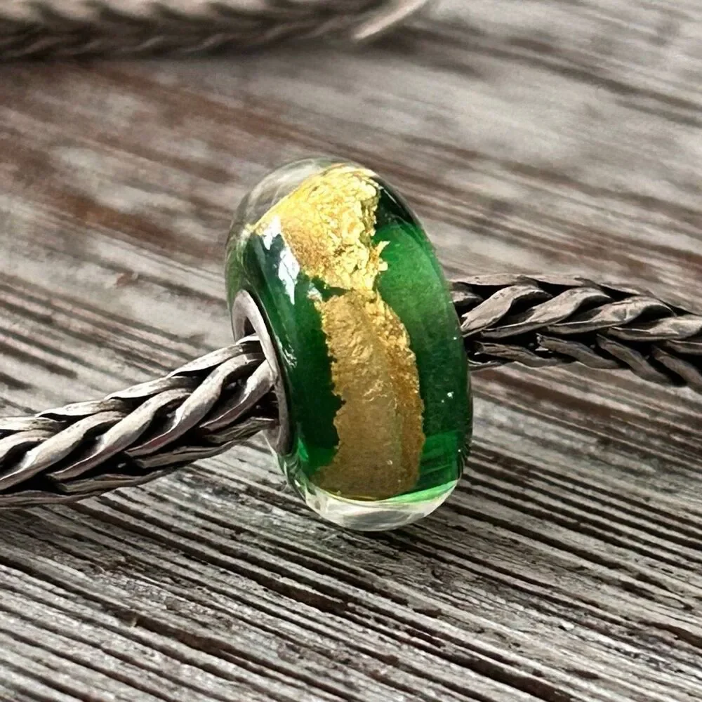 TROLLBEADS Heart Chakra Bead LAA 925S Preowned Perfect! w 22k Gold